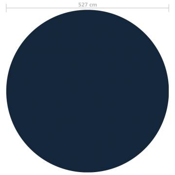 Floating PE Solar Pool Film 527 cm - Black & Blue | HipoMarket