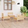 4 Piece Garden Lounge Set Solid Pinewood Colour brown Number of 1 