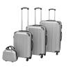 Four Piece Hardcase Trolley Set Silver - Stylish & Durable