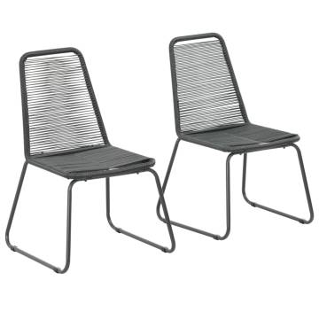 Outdoor Chairs 2 pcs Poly Rattan Black - Stylish Garden Seating