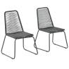 Outdoor Chairs 2 pcs Poly Rattan Black Quantity in Package 2 Number of 1 