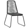 Outdoor Chairs 2 pcs Poly Rattan Black - Stylish Garden Seating