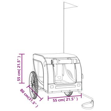Pet Bike Trailer - Durable Oxford Fabric & Iron Construction