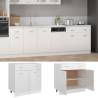 High Gloss White Drawer Bottom Cabinet - 80x46x81.5 cm