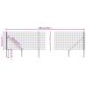 Wire Mesh Fence with Spike Anchors Anthracite 1.1x25 m