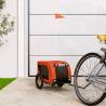 Pet Bike Trailer Orange and Black Oxford Fabric and Iron Colour orange Size 53 x 124 x 53 cm 