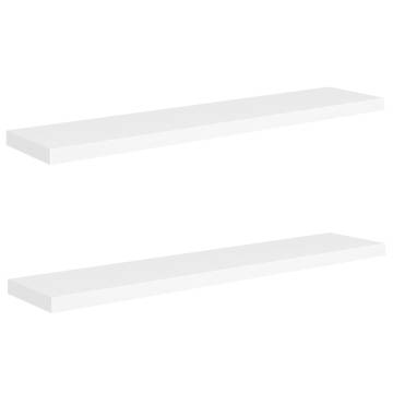 Stylish Floating Wall Shelves - 2 pcs White 120x23.5 cm