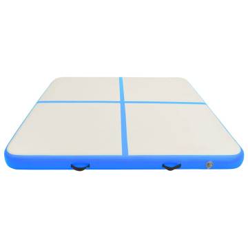 Inflatable Gymnastics Mat with Pump - 200x200x10cm Blue