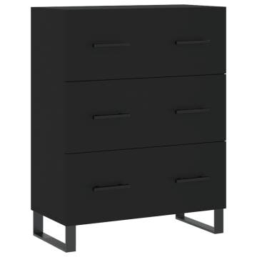 Elegant Highboard Black - 69.5x34x180 cm Engineered Wood