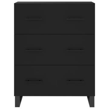 Elegant Highboard Black - 69.5x34x180 cm Engineered Wood