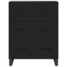 Elegant Highboard Black - 69.5x34x180 cm Engineered Wood