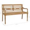 Elegant Batavia Bench 120 cm Teak for Your Garden & Patio