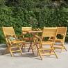 Folding Garden Chairs 4 pcs 55x62x90 cm Solid Wood Teak Quantity in Package 4 Model with armrest 