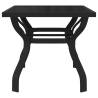 Garden Table Black 140x70 cm - Stylish Outdoor Steel & Glass