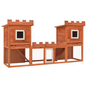 Outdoor Large Rabbit Hutch - Double House for Pets | HipoMarket