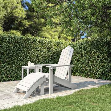 Garden Adirondack Chair with Footstool - Durable & Stylish