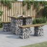 Garden Bench Gabion Design 100x70x72 cm Impregnated Wood Pine Colour dark brown Size 100 x 70 x 72 cm Quantity in Package 1 Number of 