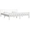 White Solid Wood Bed Frame 200x200 cm | Timeless Design