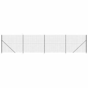 Wire Mesh Fence with Flange Anthracite 1.6x10m - Durable & Secure