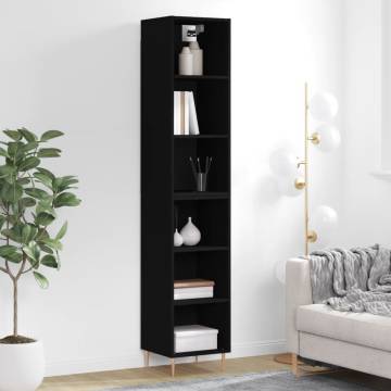 Stylish Highboard Black 34.5x32.5x180 cm | Hipomarket UK