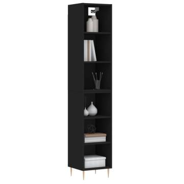 Stylish Highboard Black 34.5x32.5x180 cm | Hipomarket UK