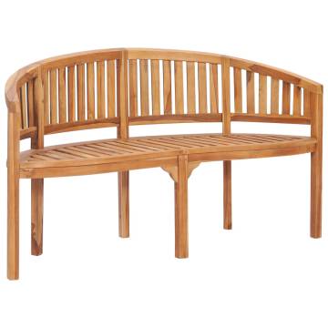 Banana Bench 151 cm - Solid Teak Wood Garden Furniture