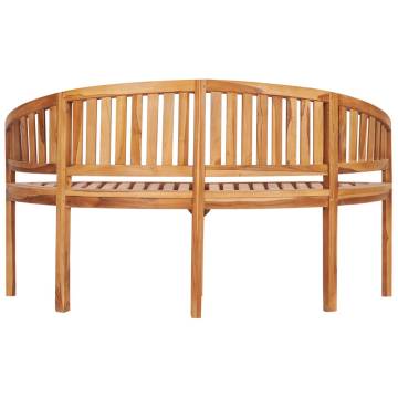 Banana Bench 151 cm - Solid Teak Wood Garden Furniture