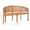 Banana Bench 151 cm - Solid Teak Wood Garden Furniture