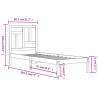 Black Solid Wood Bed Frame 75x190 cm | Modern & Sturdy Design