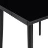 Garden Dining Table Black 80x80x74 cm - Steel & Glass