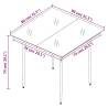 Garden Dining Table Black 80x80x74 cm - Steel & Glass