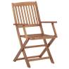 Folding Outdoor Chairs 2 pcs - Solid Acacia Wood | HipoMarket