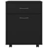 Rolling Cabinet Black 45x38x54 cm | Stylish Storage Solution