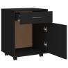 Rolling Cabinet Black 45x38x54 cm | Stylish Storage Solution