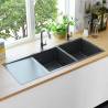 Handmade Black Stainless Steel Kitchen Sink - Premium Quality