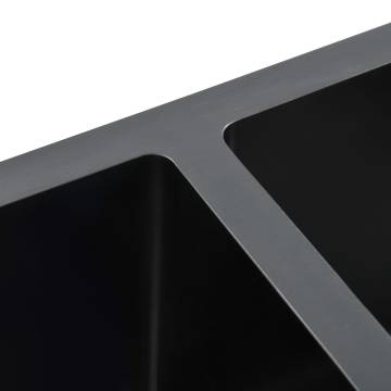 Handmade Black Stainless Steel Kitchen Sink - Premium Quality