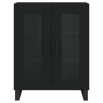 Stylish Highboard Black - 69.5x34x180 cm Engineered Wood