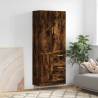 Stylish Highboard in Smoked Oak - 69.5x34x180 cm | Hipo Market