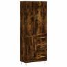 Stylish Highboard in Smoked Oak - 69.5x34x180 cm | Hipo Market