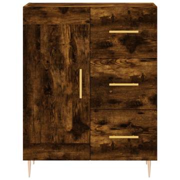 Stylish Highboard in Smoked Oak - 69.5x34x180 cm | Hipo Market