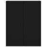 Stylish Highboard - Black Engineered Wood, 69.5x34x180 cm