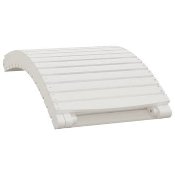 Sun Loungers 2 pcs with Table - White Solid Acacia Wood