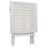 Sun Loungers 2 pcs with Table - White Solid Acacia Wood