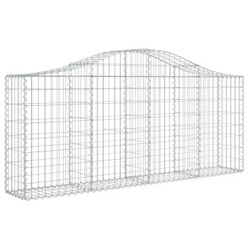 Arched Gabion Baskets - 5 pcs Galvanised Iron (200x30x80/100cm)