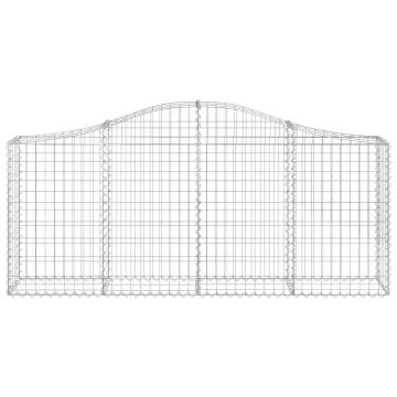 Arched Gabion Baskets - 5 pcs Galvanised Iron (200x30x80/100cm)