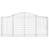 Arched Gabion Baskets - 5 pcs Galvanised Iron (200x30x80/100cm)