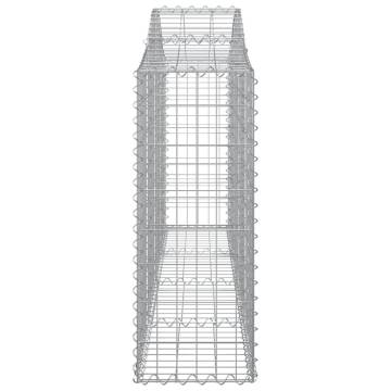 Arched Gabion Baskets - 5 pcs Galvanised Iron (200x30x80/100cm)