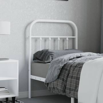 Stylish White Metal Headboard - 75 cm | HipoMarket