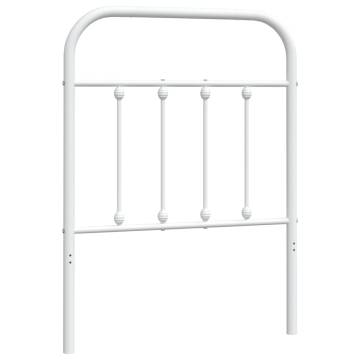 Stylish White Metal Headboard - 75 cm | HipoMarket