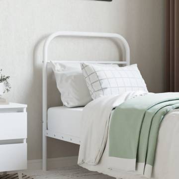 Stylish White Metal Headboard - 75 cm | HipoMarket